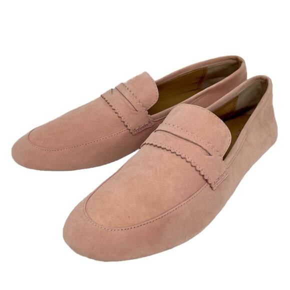 Suede Ice Pink Penny Loafers NWOT - Picture 2 of 13